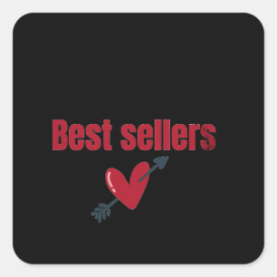 Best Sellers Valentine Heart Arrow T-Shirt Square Sticker