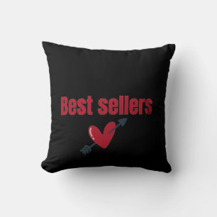 Best Sellers Valentine Heart Arrow T-Shirt Throw Pillow