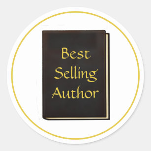 Best Selling Author Book Classic Round Sticker
