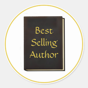 Best Selling Author Book Classic Round Sticker