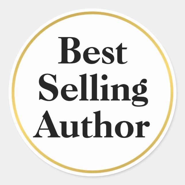 Best Selling Author Classic Round Sticker (Front)