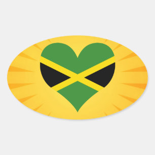 Best Selling Cute Jamaica Oval Sticker