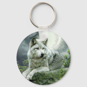 Best Selling Imaginative Wolf Art Illustration Pai Keychain
