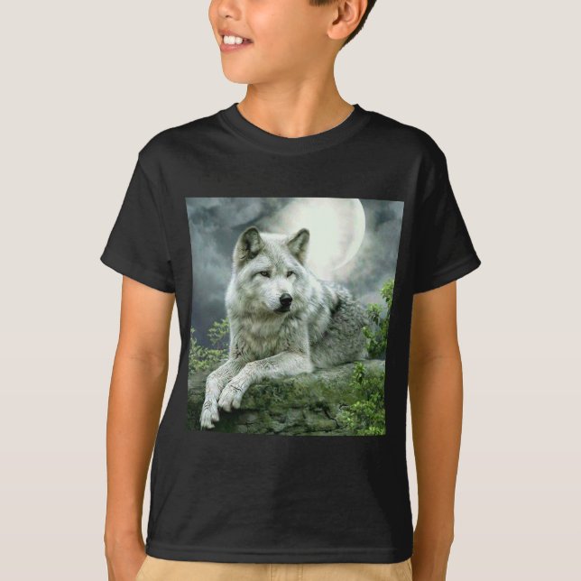 Best Selling Imaginative Wolf Art Illustration Pai T-Shirt (Front)