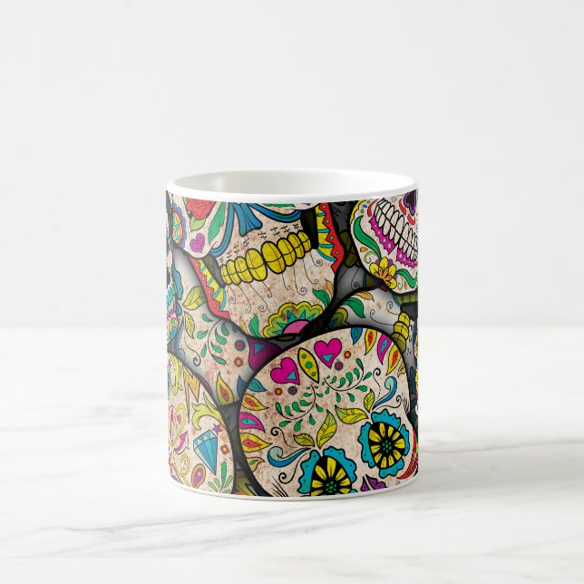 Best Selling Sugar Skull Pattern Coffee Mug (Center)