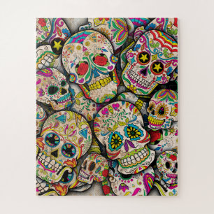 Best Selling Sugar Skull Pattern Jigsaw Puzzle