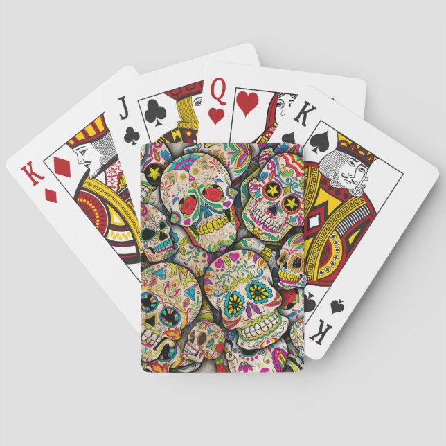 Best Selling Sugar Skull Pattern Playing Cards (Back)