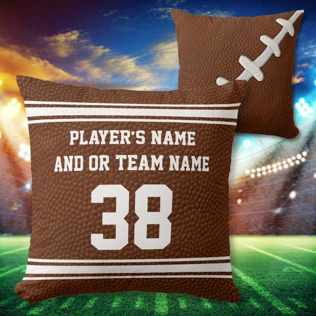 Best Senior Night Football Gifts PERSONALIZED Throw Pillow (Personalized, Football Throw Pillows. Great, football team gifts, or, Football senior night gifts.)