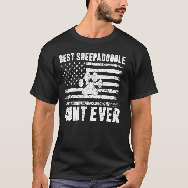 Best Sheepadoodle Aunt Ever Sheepadoodle T-Shirt (Front)