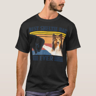 Best Shetland Sheepdog Sheltie Dad Ever  Vintage F T-Shirt