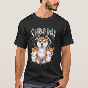 Best Shiba Inu Dog Dad Heavy Metal Dog Mom Thunder T-Shirt