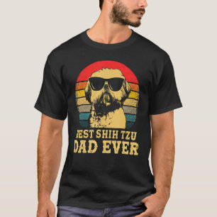 Best Shih Tzu Dad Ever Dog Retro Vintage T-Shirt