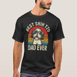 Best Shih Tzu Dad Ever Father's Day Vintage Shih T T-Shirt