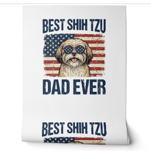 Best Shih Tzu Dad Ever Patriotic Dog Wallpaper