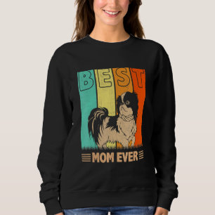 Best Shih Tzu Dog Mom Ever Retro Graphic Mama Moth Sweatshirt