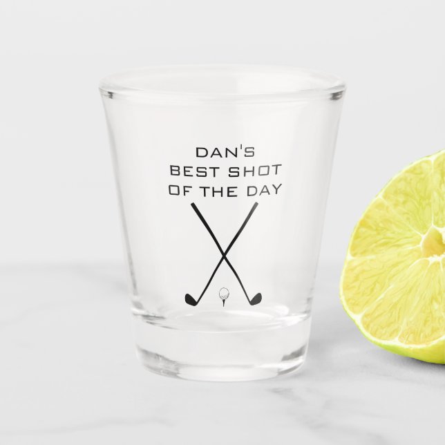 Best Shot Of The Day Personalized Golf Shot Glass (Front)