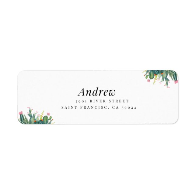 Best Simple elegant couple return adress label (Front)