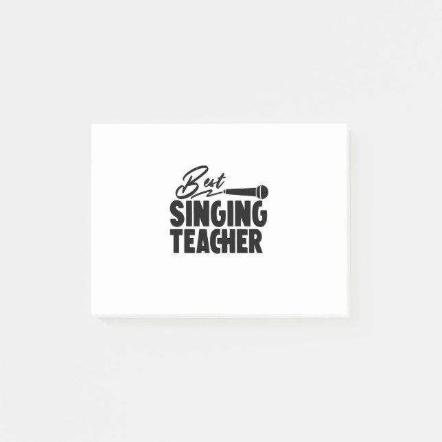 Best Singing Teacher Post-it Notes (Front)