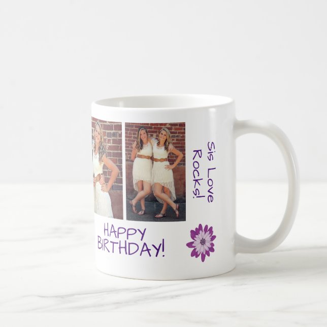 Best Sis Ever Birthday Sis Love Rocks Personalize Coffee Mug (Right)