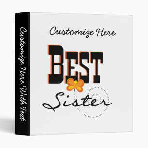 Best Sister Butterfly Gifts Binder