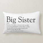 Best Sister Ever Definition Black and White Lumbar Pillow<br><div class="desc">Personalise for your special sister or hermana (little or big) to create a unique gift. A perfect way to show her how amazing she is every day. Designed by Thisisnotme©</div>