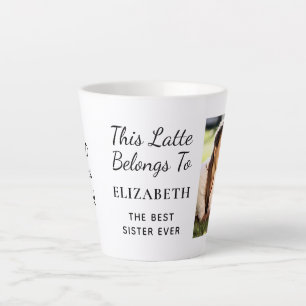 Best Sister Ever Personalized Photo Latte Mug