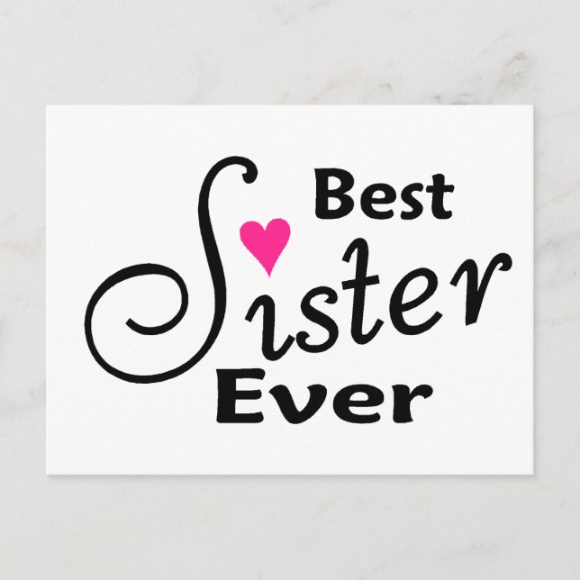 Best Sister Ever Postcard (Front)