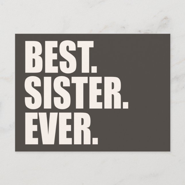 Best. Sister. Ever. Postcard (Front)