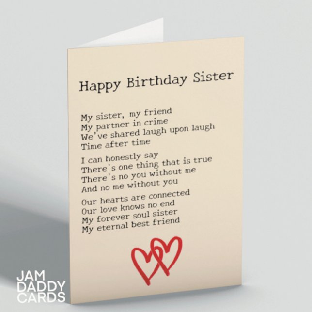 Best Sister In The World Poem Birthday Card (Creator Uploaded)