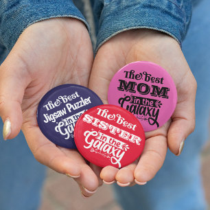 Best Sister in world galaxy trophy greatest Sister 2 Inch Round Button