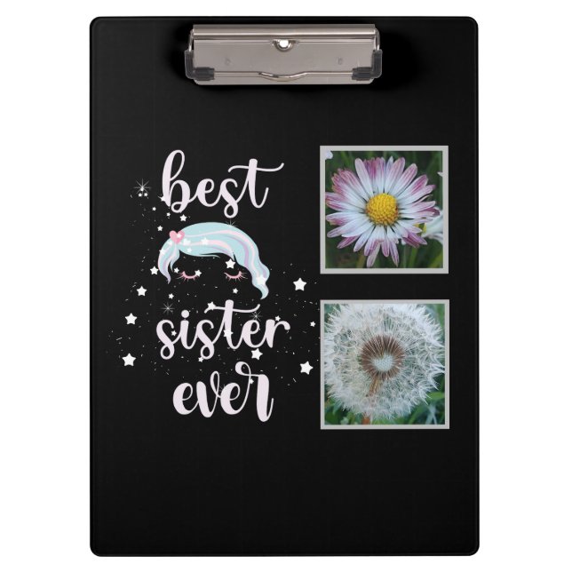 Best Sister Photo Template Clipboard (Front)