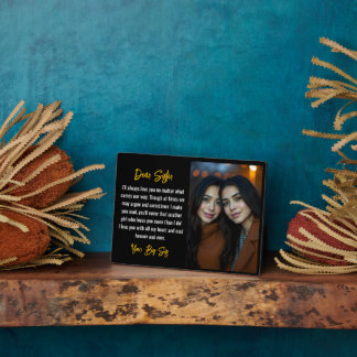 Best sister Script Gift For sister Photo Collage Plaque