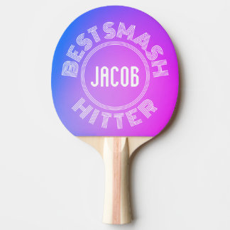 BEST SMASH HITTER Gradient Simple design Ping Pong Paddle