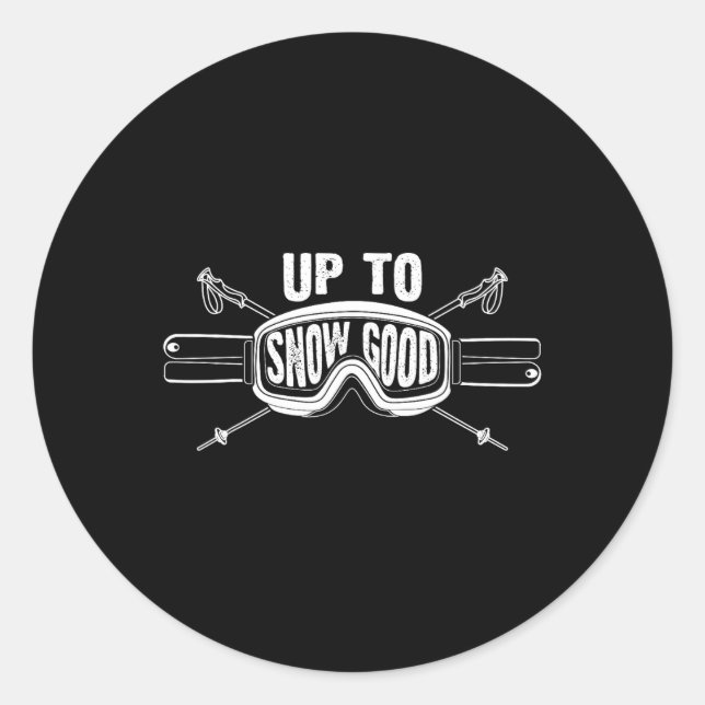 Best Snowboard Skiing Ride Gift Cute Skiers Men Wo Classic Round Sticker (Front)