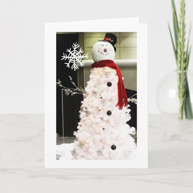 BEST SNOWMAN FOR FRIENDS ACROSS MILES CHRISTMAS HOLIDAY CARD (Front)