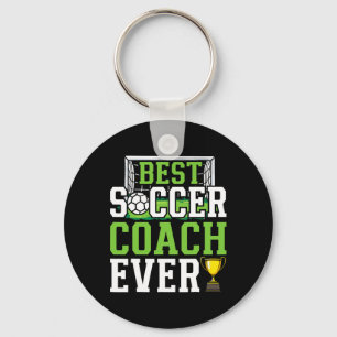 Best Soccer Coach Ever Funny Trainer Keychain