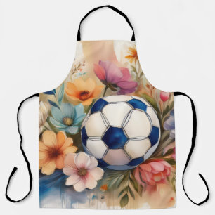 Best Soccer Mom Ever Watercolor Floral Design -MOM Apron