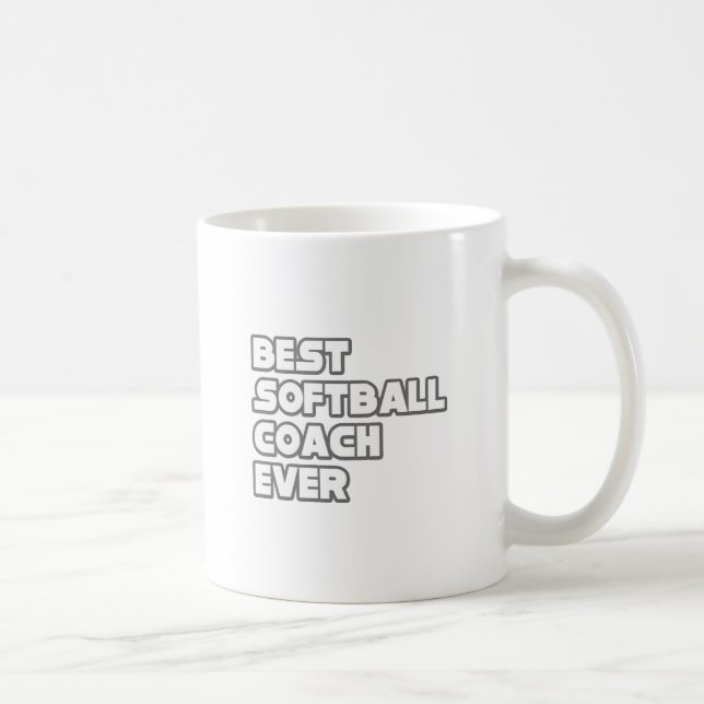 Best Softball Coach Ever Coffee Mug (Right)