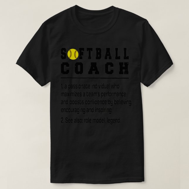 Best Softball Coach Gifts Softball Coaching 2 T-Shirt (Design Front)