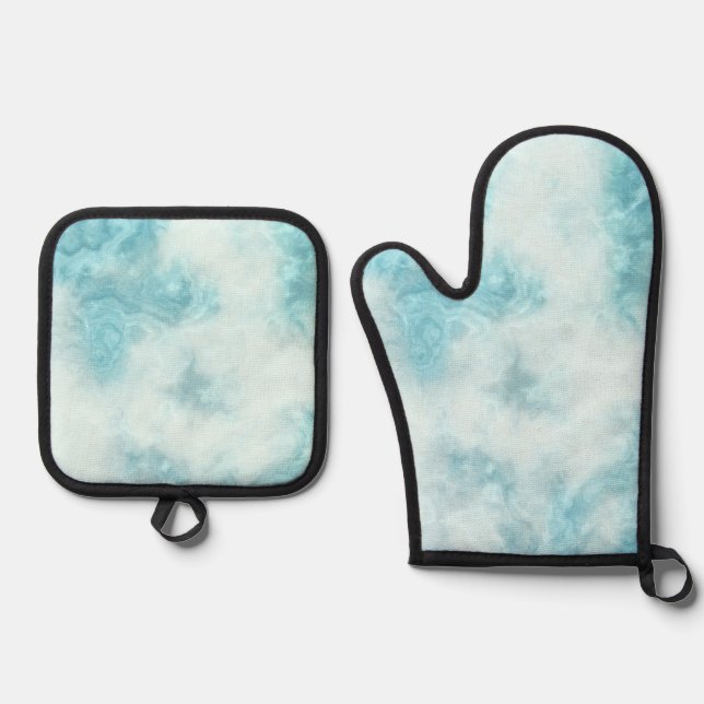 Best Solid Colour Silver Quilted Heat Protection  Oven Mitt & Pot Holder Set (Front)