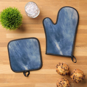 Best Solid Colour Silver Quilted Heat Protection  Oven Mitt & Pot Holder Set