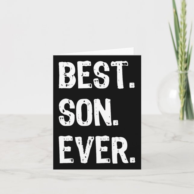 Best Son Ever Funny Family Cool  Card (Front)