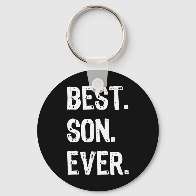Best Son Ever Funny Family Cool  Keychain (Front)