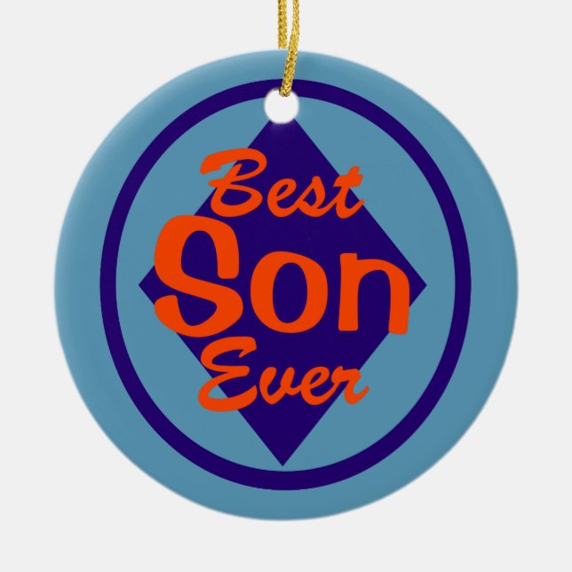 Best Son Ever Personalized Ornament (Front)