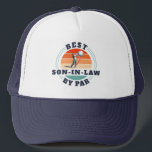 Best Son in Law By Par Custom Retro Golf Trucker Hat<br><div class="desc">Best Boss By Par design you can customize for the recipient of this cute golf theme design. Perfect gift for Boss Day or any special occasion. 

The text "SON-IN-LAW" can be customized with any moniker by clicking the "Personalize" button above.</div>