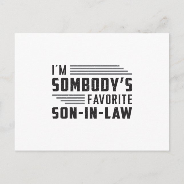 Best Son In Law Son Proud Awesome Funny Gift Postcard (Front)
