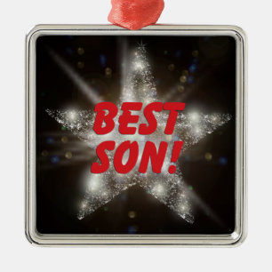 "BEST SON!" METAL ORNAMENT