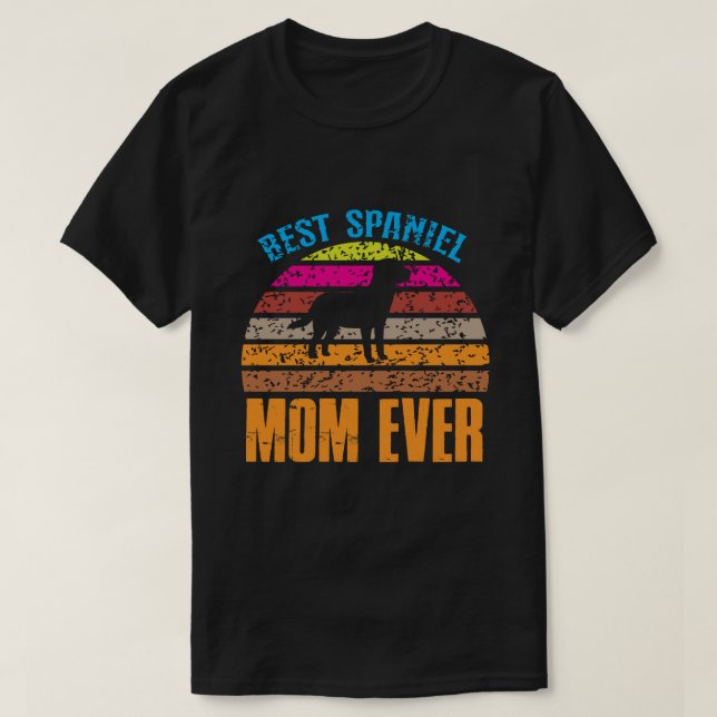 Best Spaniel MOM EVER Vintage T-Shirt (Design Front)