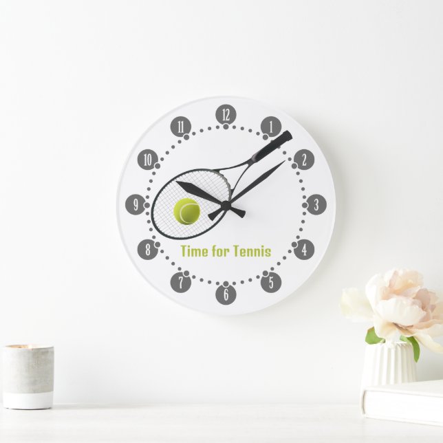 Best Sport | Time For Tennis Large Clock (Home)