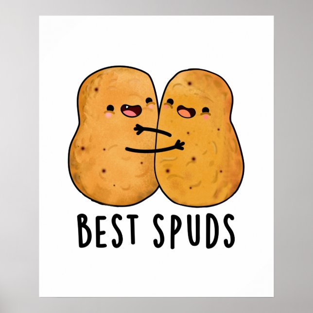 Best Spuds Funny Best Buddies Potato Pun Poster (Front)
